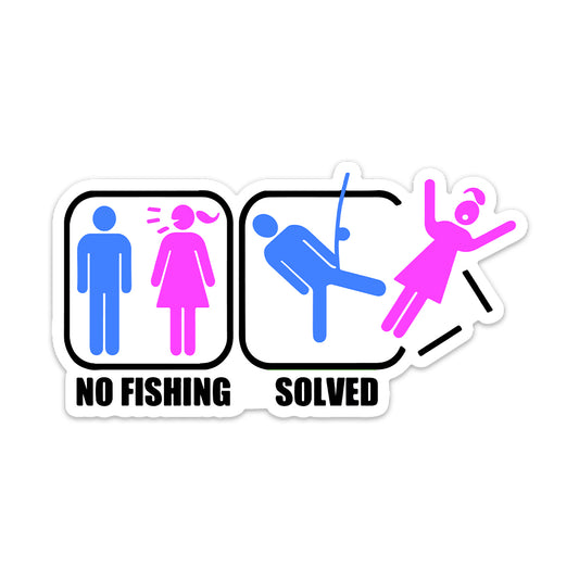 NO FISHING SOLVED STICKER