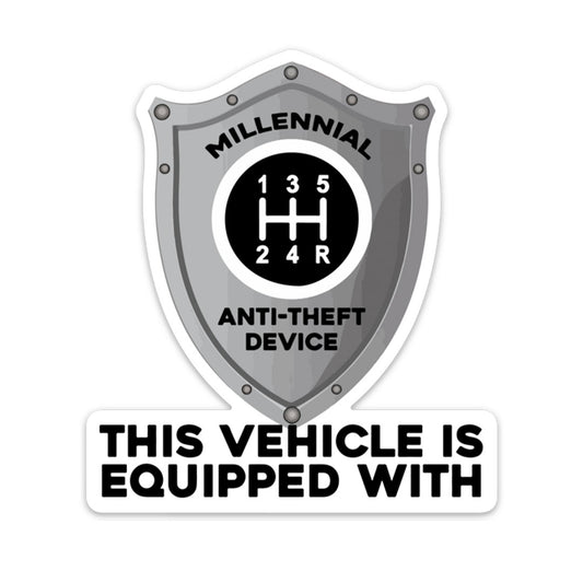 MILLENNIAL ANTI THEFT DEVICE STICKER