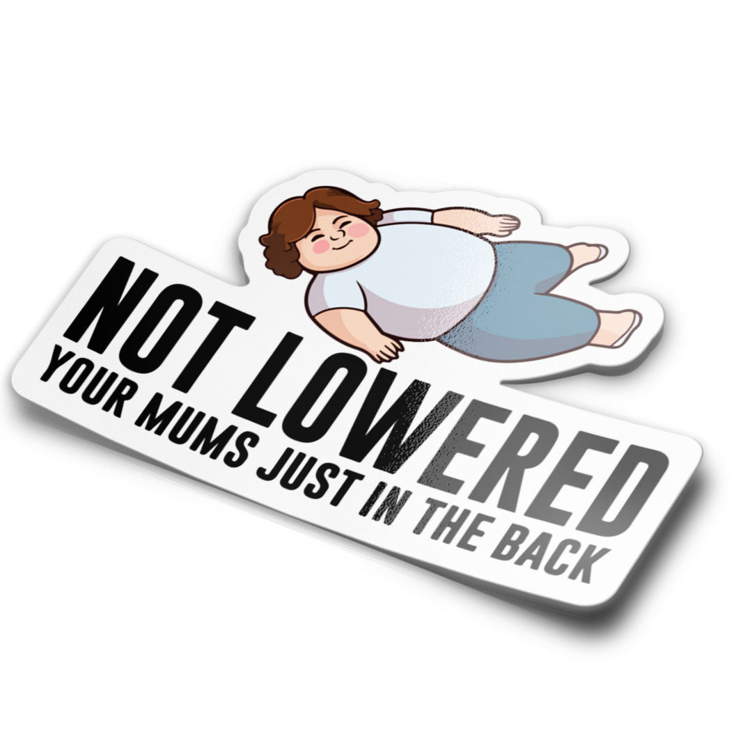 NOT LOWERED YOUR MUM STICKER