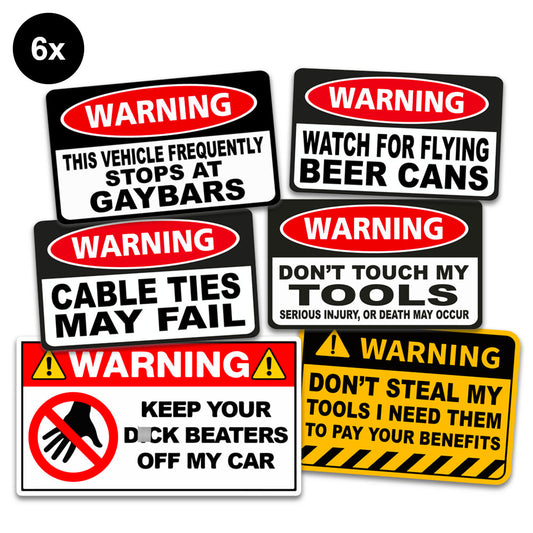 WARNING STICKER PACK