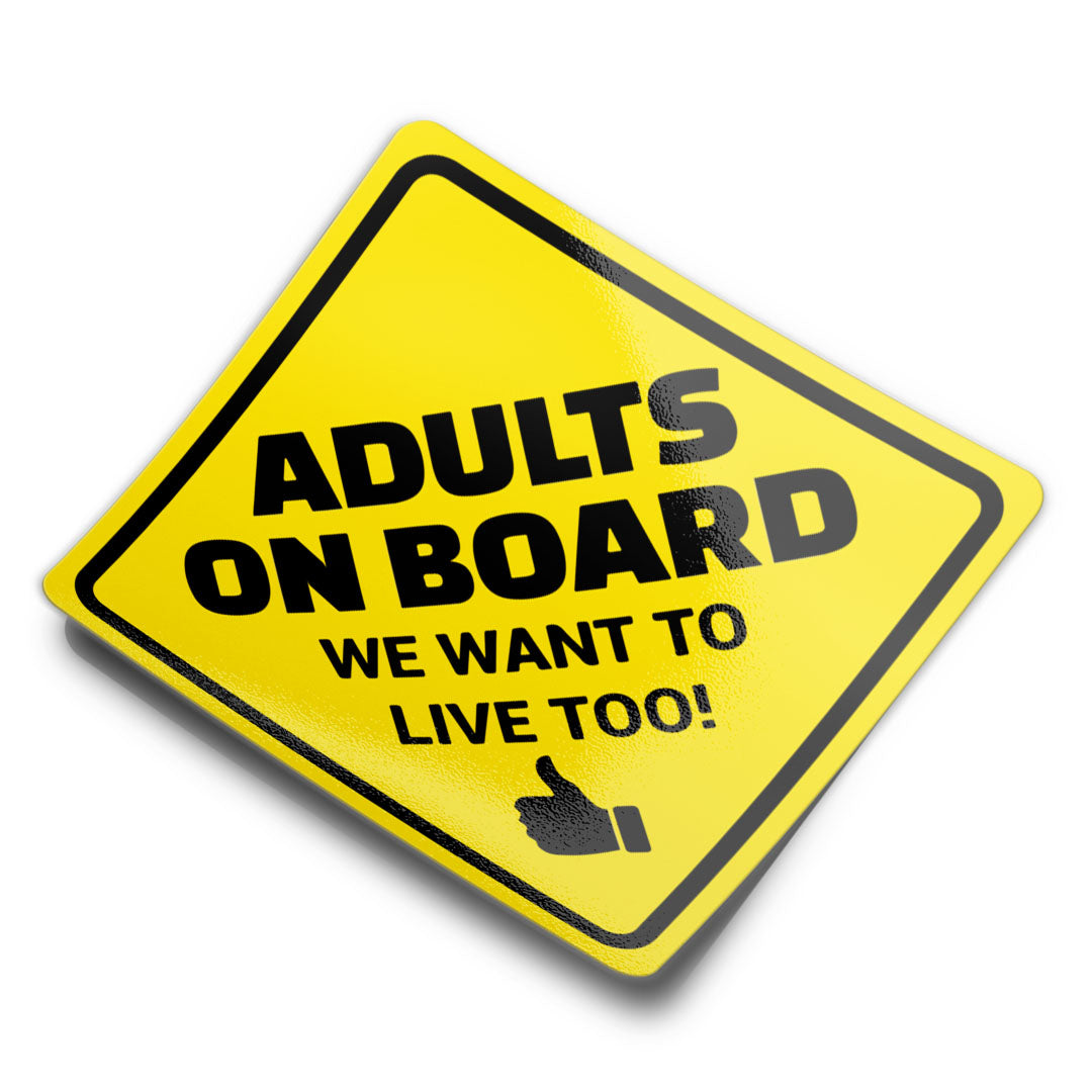 ADULTS ON BOARD STICKER