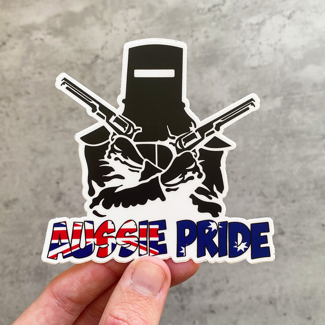 AUSSIE PRIDE NED KELLY STICKER