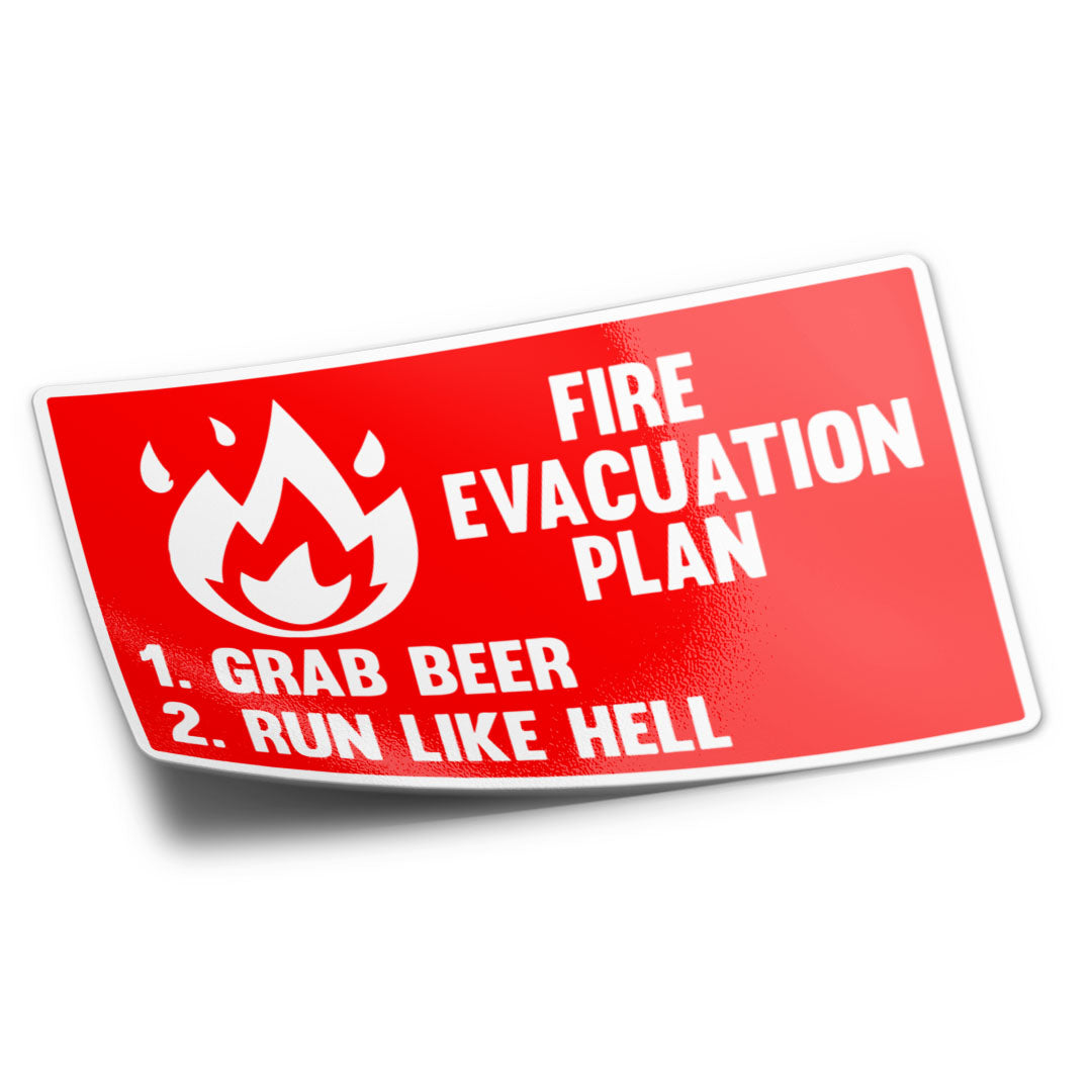 FIRE EVACUATION PLAN STICKER