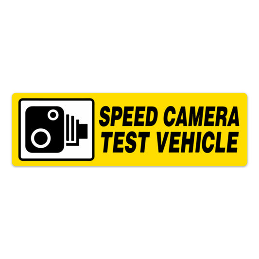 SPEED CAMERA TEST VEHICLE STICKER