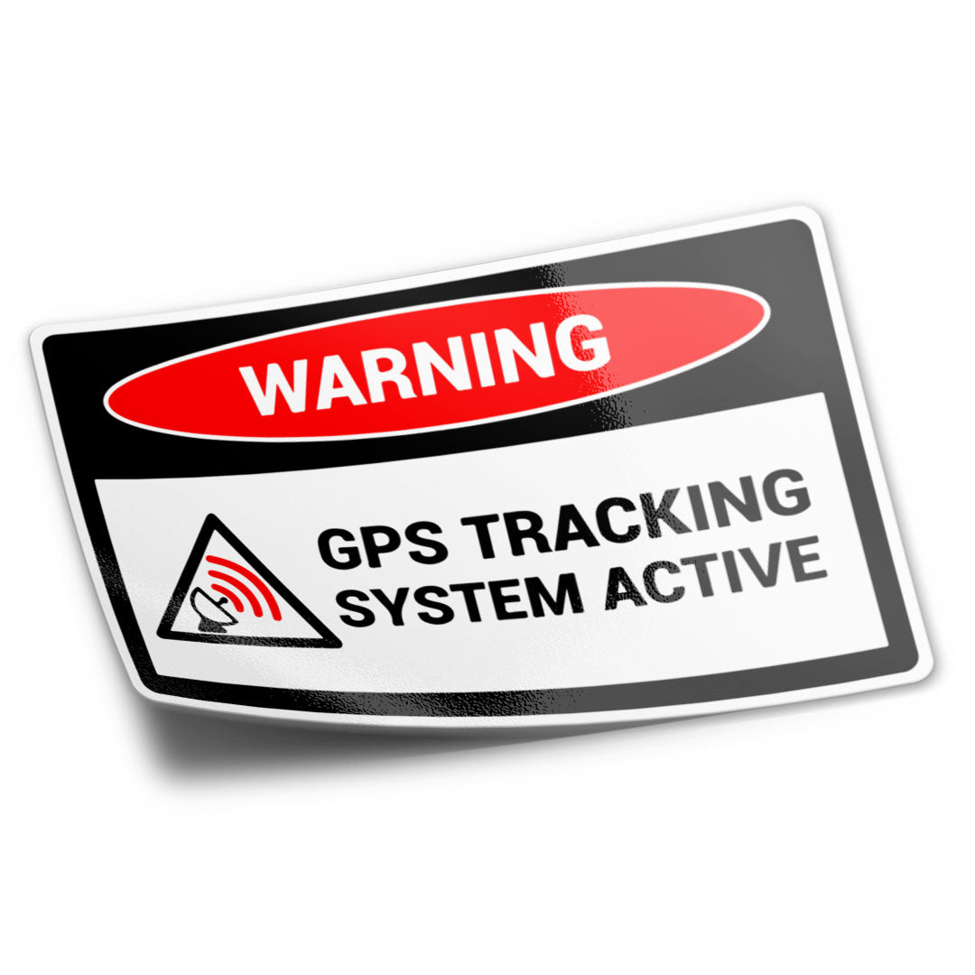 WARNING GPS TRACKING STICKER