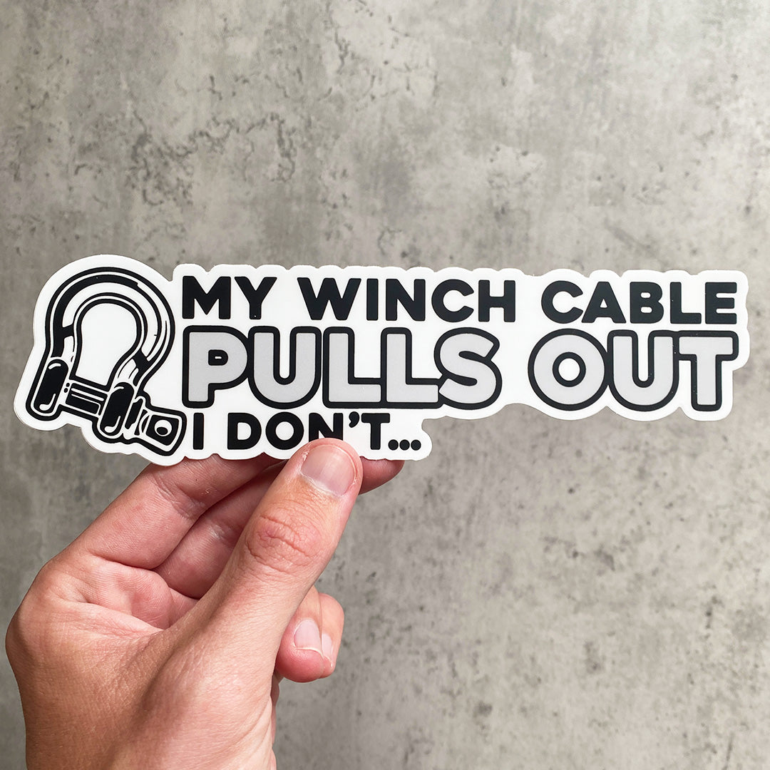 MY WINCH CABLE PULLS OUT STICKER