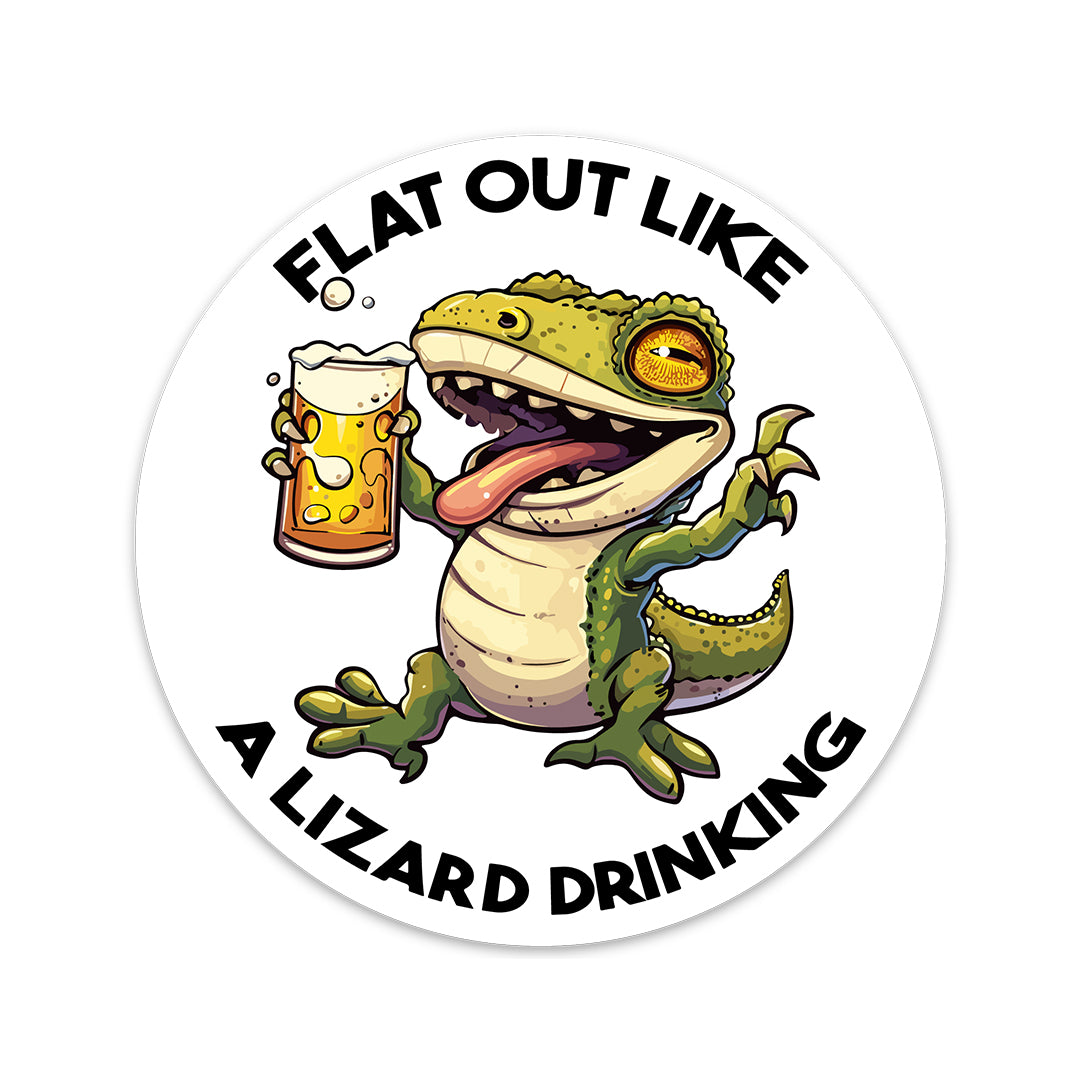 LIZARD DRINKING STICKER