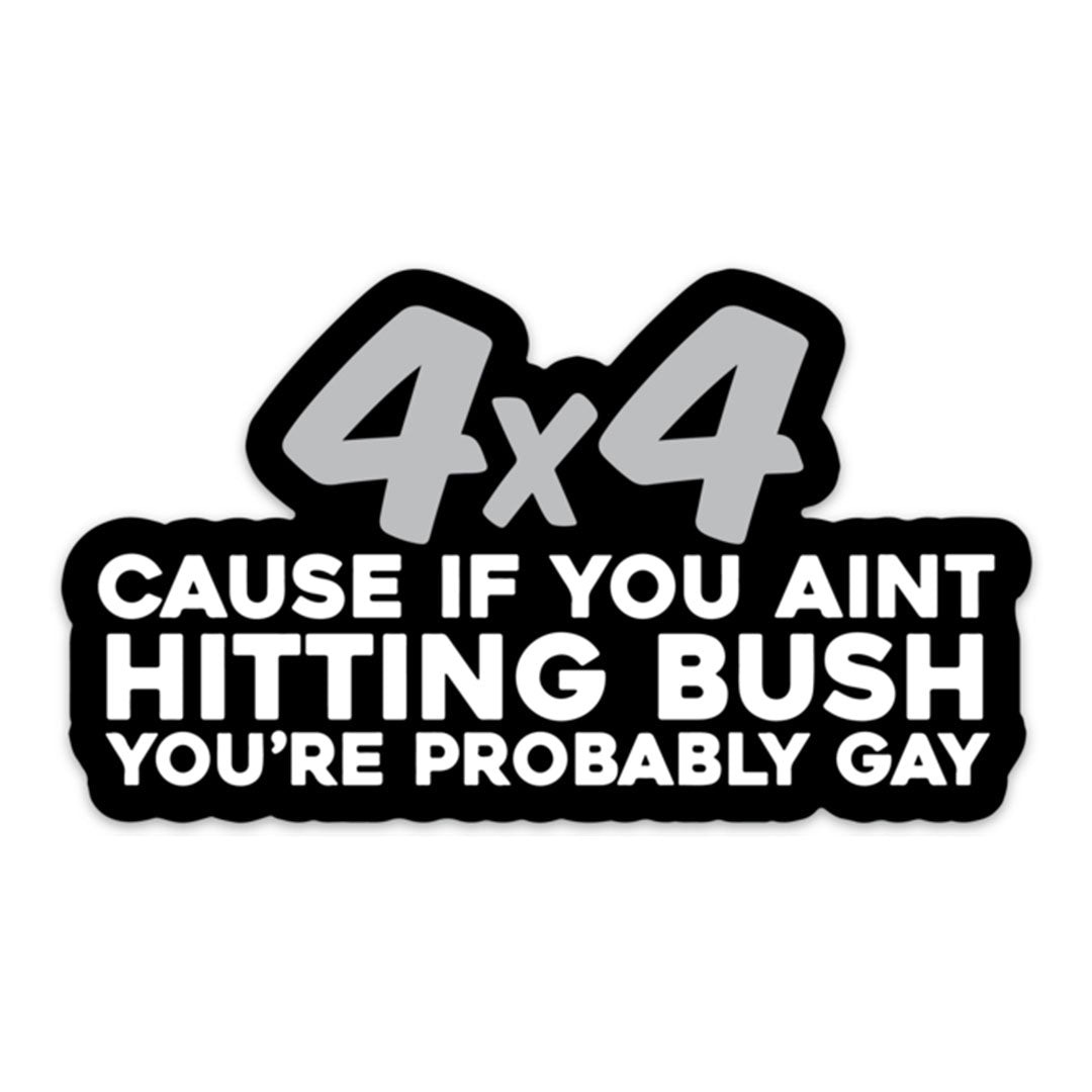 4X4 HITTING BUSH STICKER – stickermize