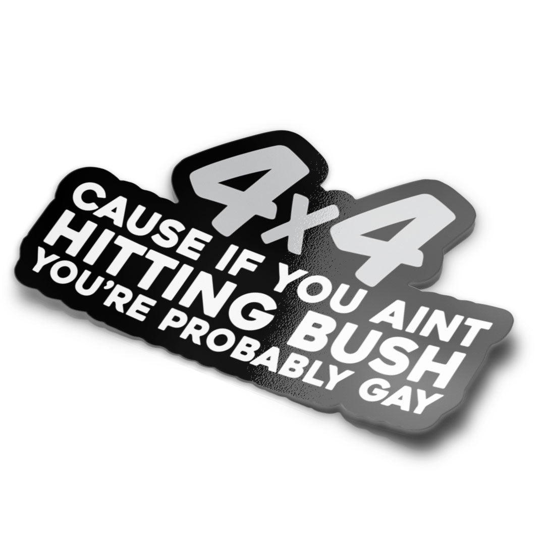 4X4 HITTING BUSH STICKER – stickermize