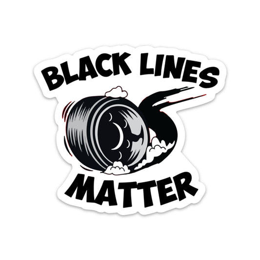 BLACK LINES MATTER STICKER