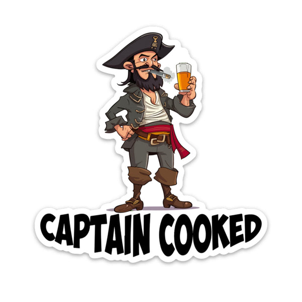 CAPTAIN COOKED STICKER โ stickermize
