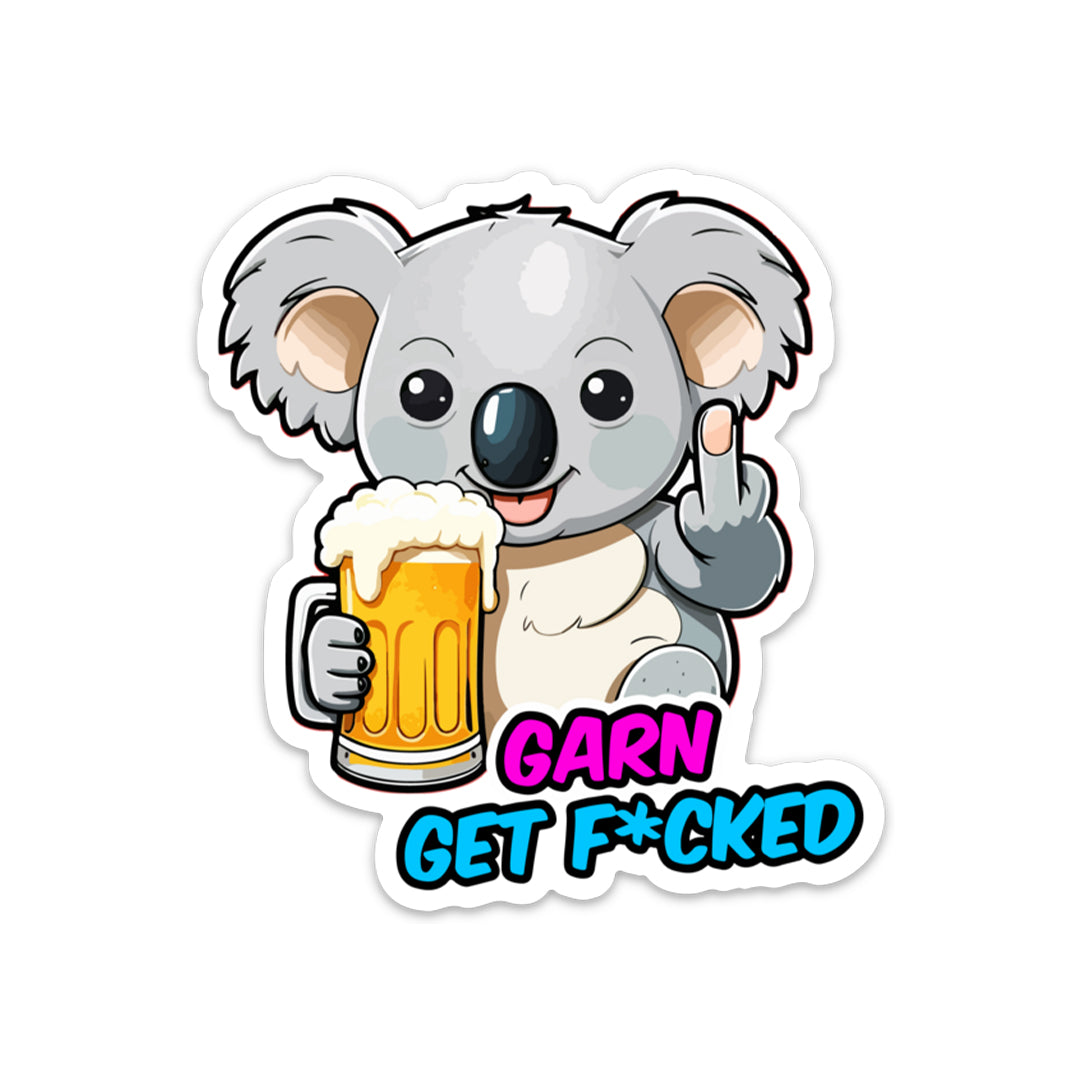 GARN GET F*CKED KOALA STICKER