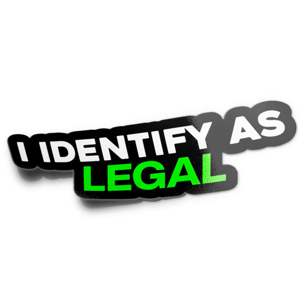 Identify Left Sticker I IDENTIFY AS LEGAL STICKER – stickermize