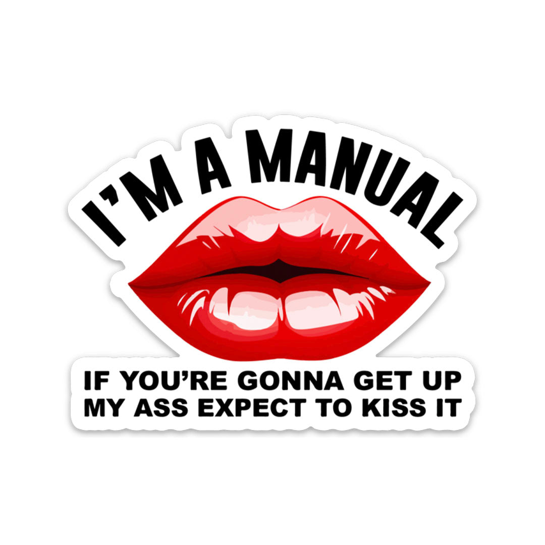 I'M A MANUAL STICKER