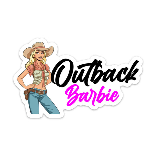 OUTBACK BARBIE STICKER