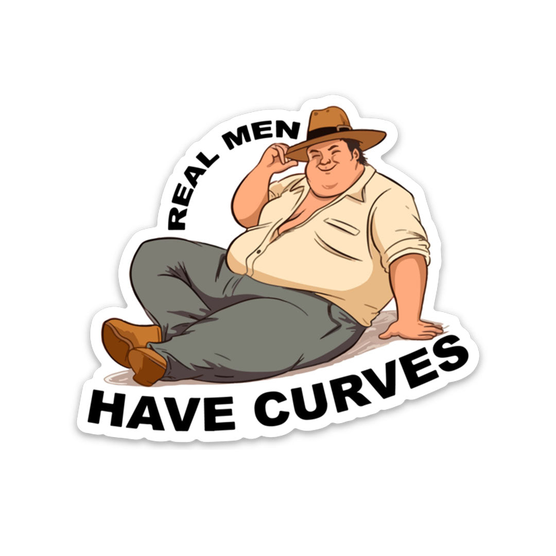 REAL MEN HAVE CURVES STICKER