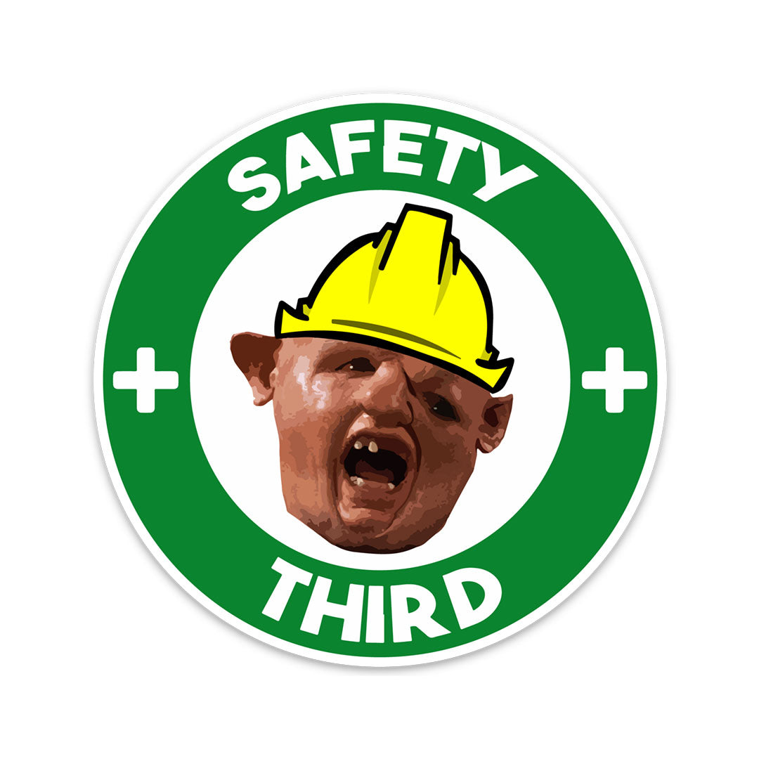 SAFETY THIRD GREEN STICKER