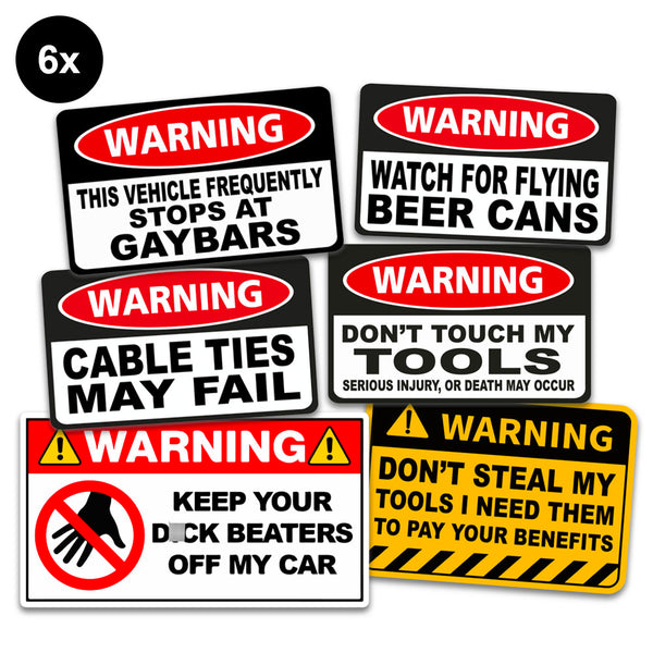 WARNING STICKER PACK – stickermize