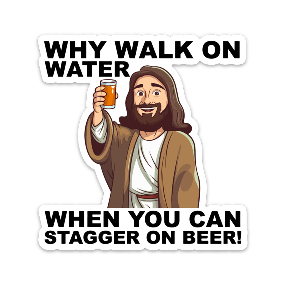 STAGGER ON BEER STICKER