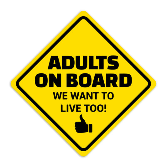 ADULTS ON BOARD STICKER