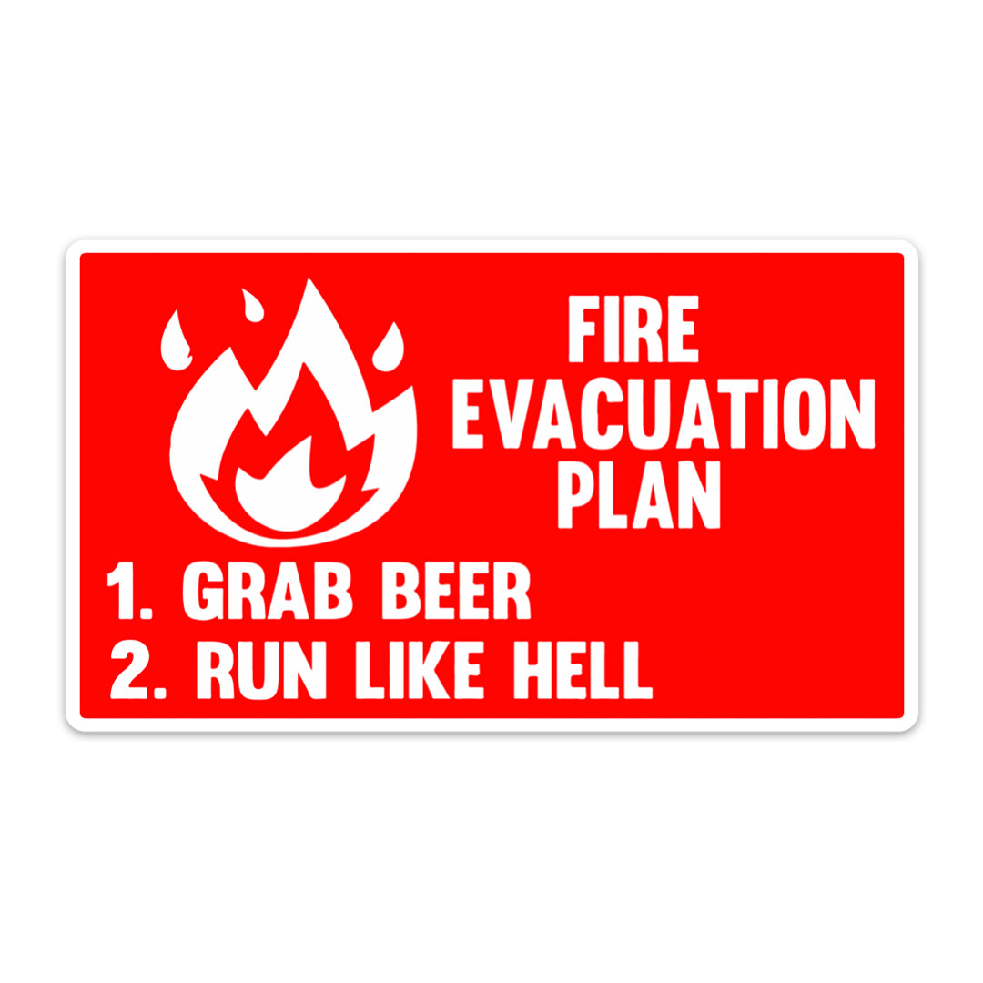 FIRE EVACUATION PLAN STICKER – stickermize