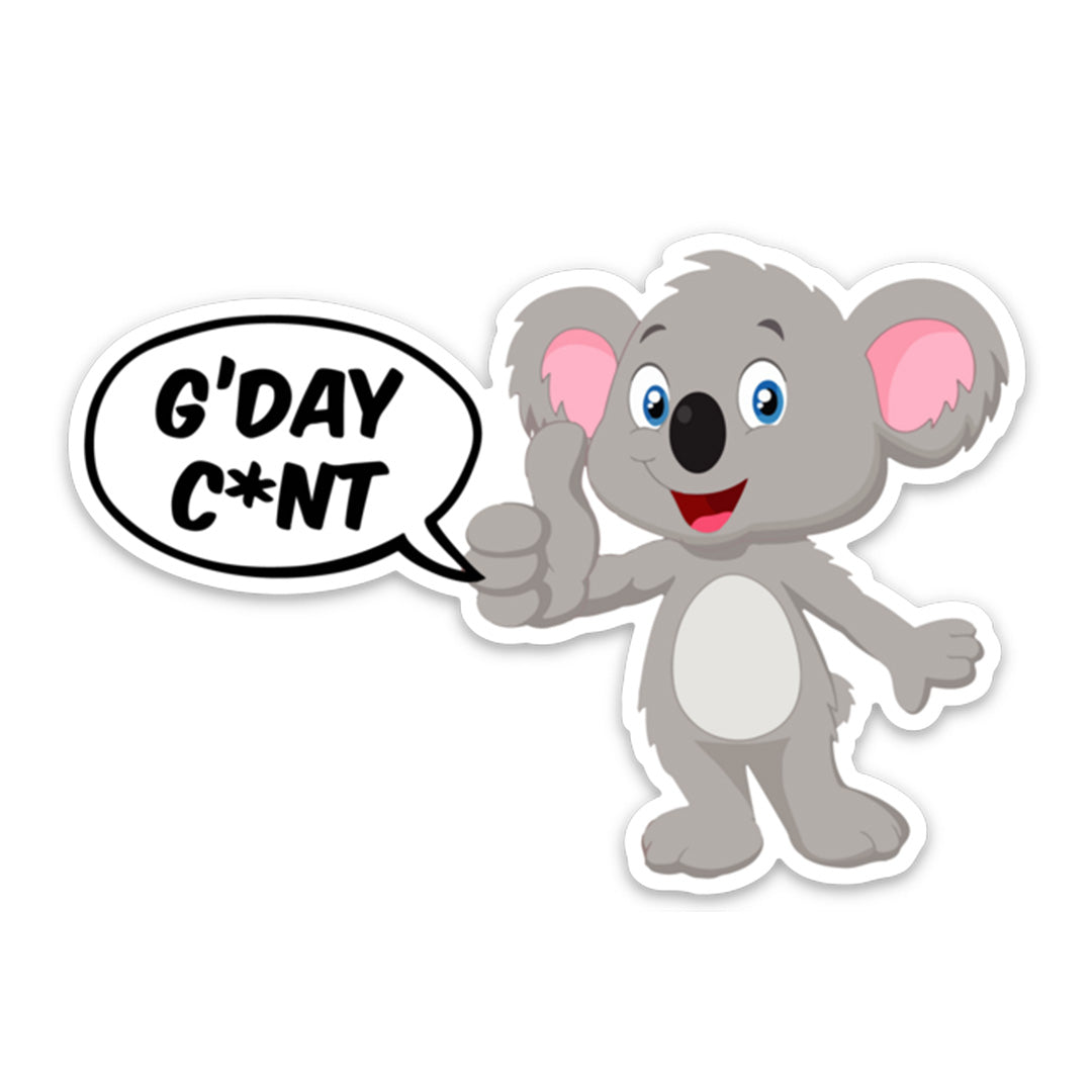 G'DAY C*NT KOALA STICKER