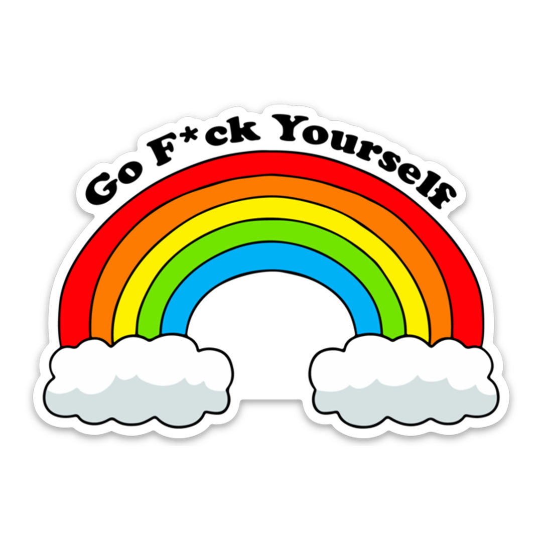 GO F YOURSELF RAINBOW STICKER – stickermize