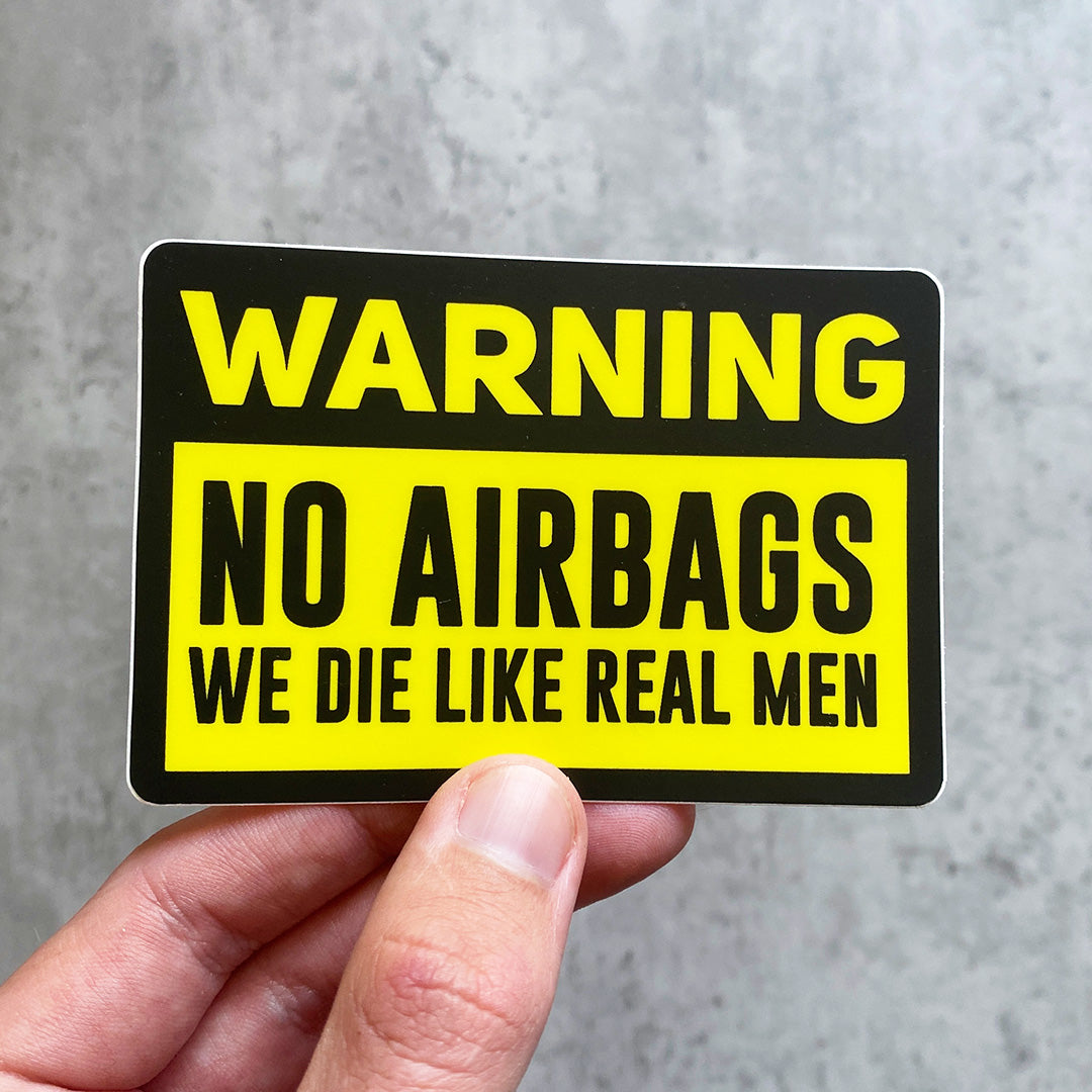 WARNING NO AIRBAGS STICKER