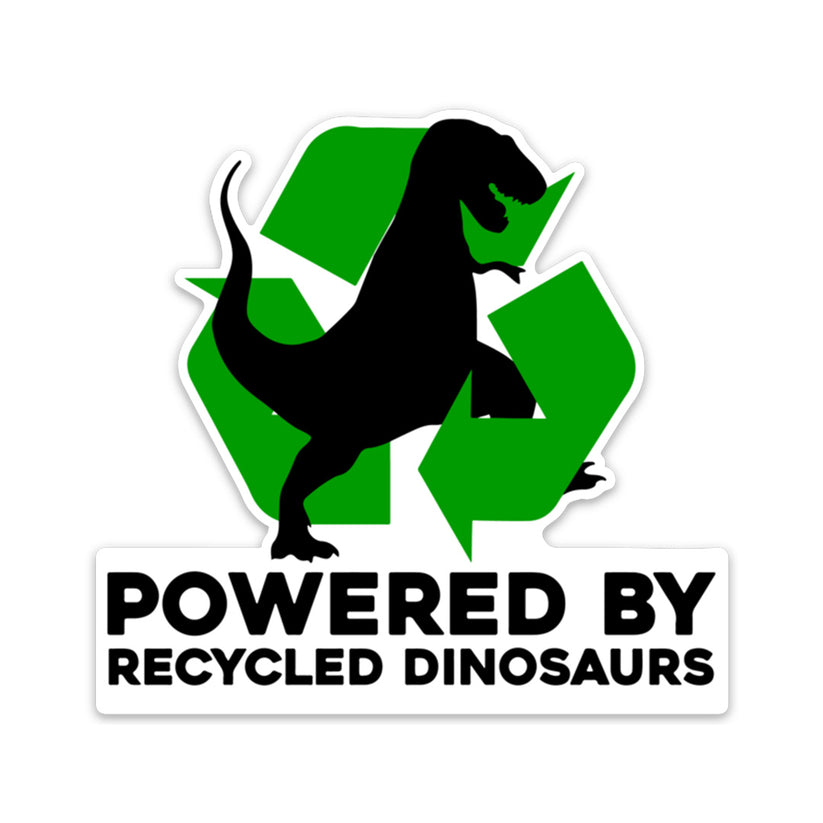 POWERED BY DINOSAURS STICKER – stickermize