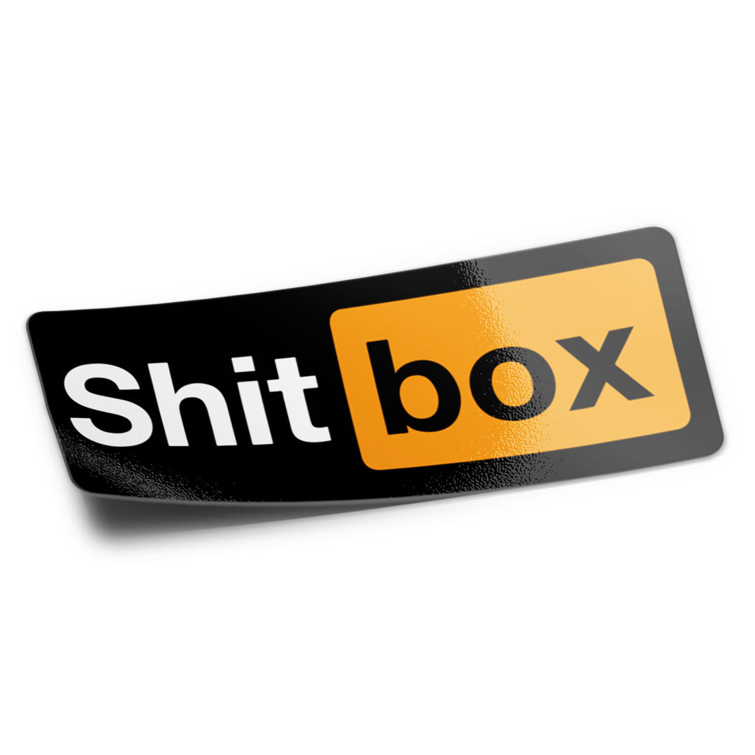 "Certified SHITBOX" Car Decal – Funny Bumper Sticker For Laptop, Truck, Van Window