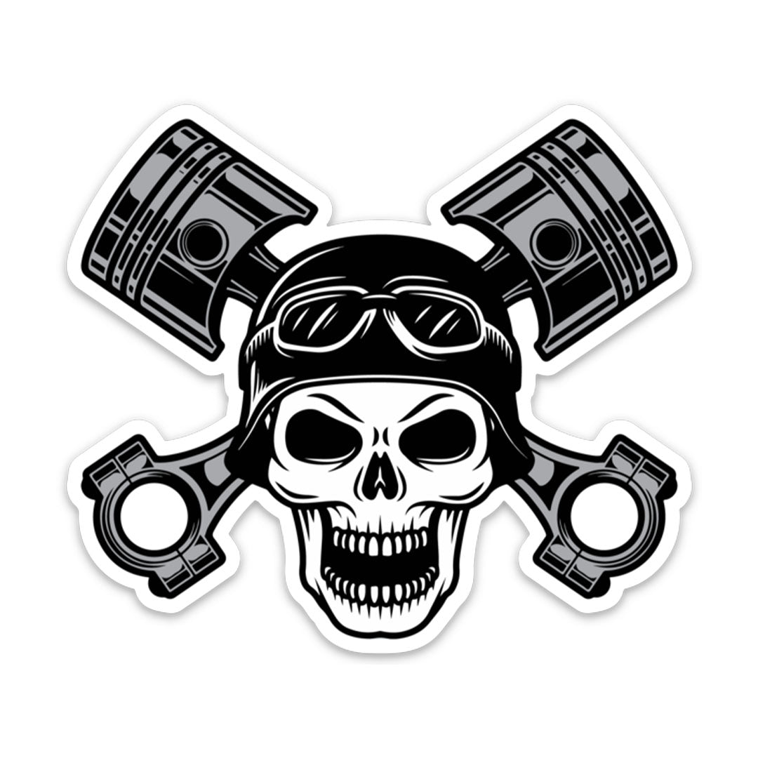 PISTONS SKULL STICKER – stickermize