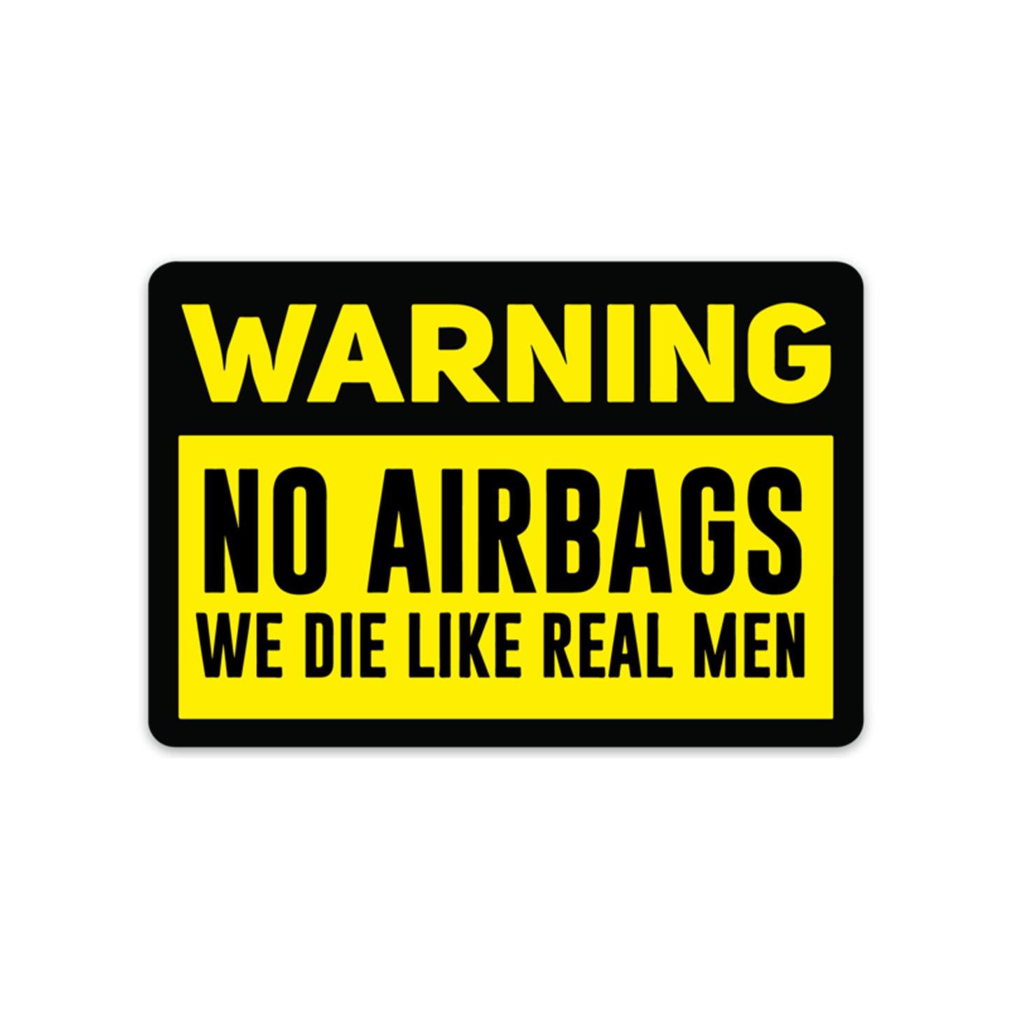 WARNING NO AIRBAGS STICKER