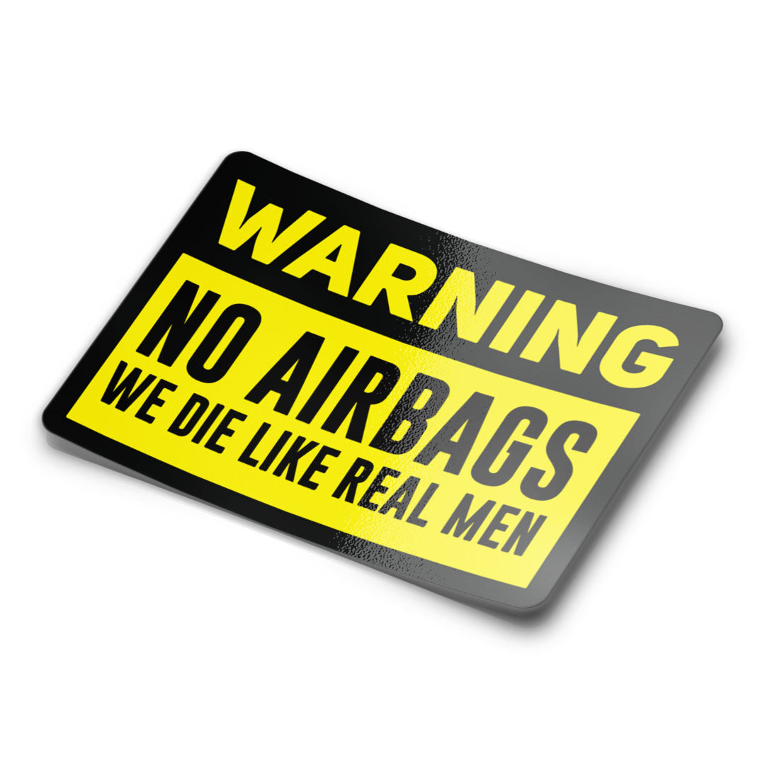 WARNING NO AIRBAGS STICKER