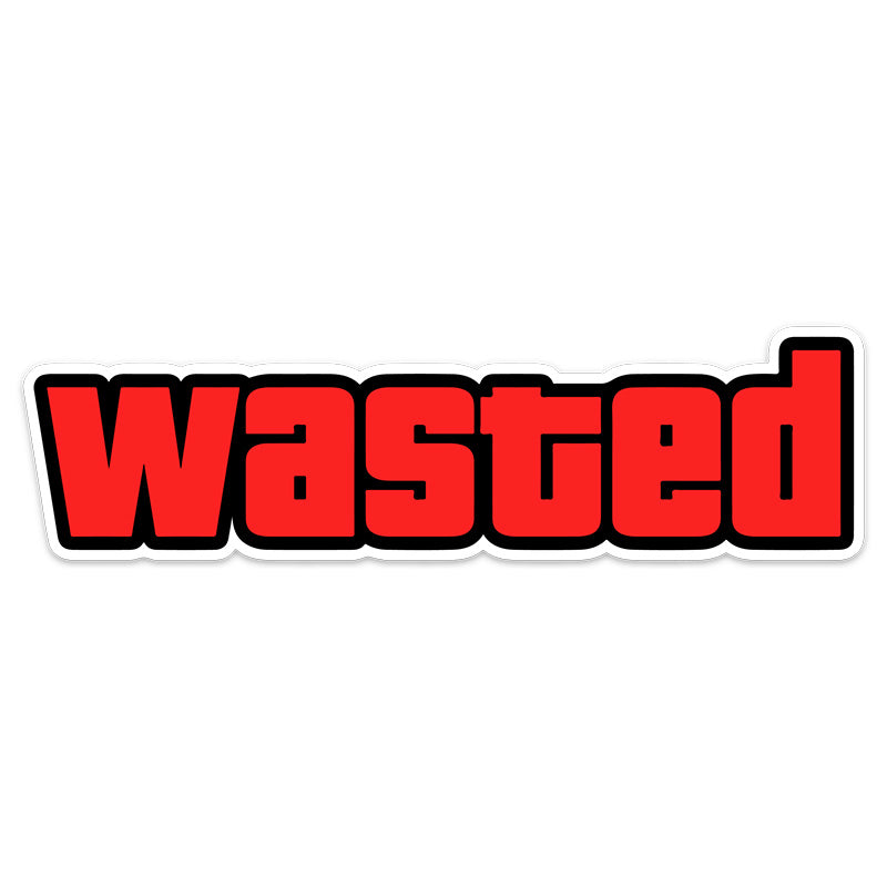 WASTED STICKER