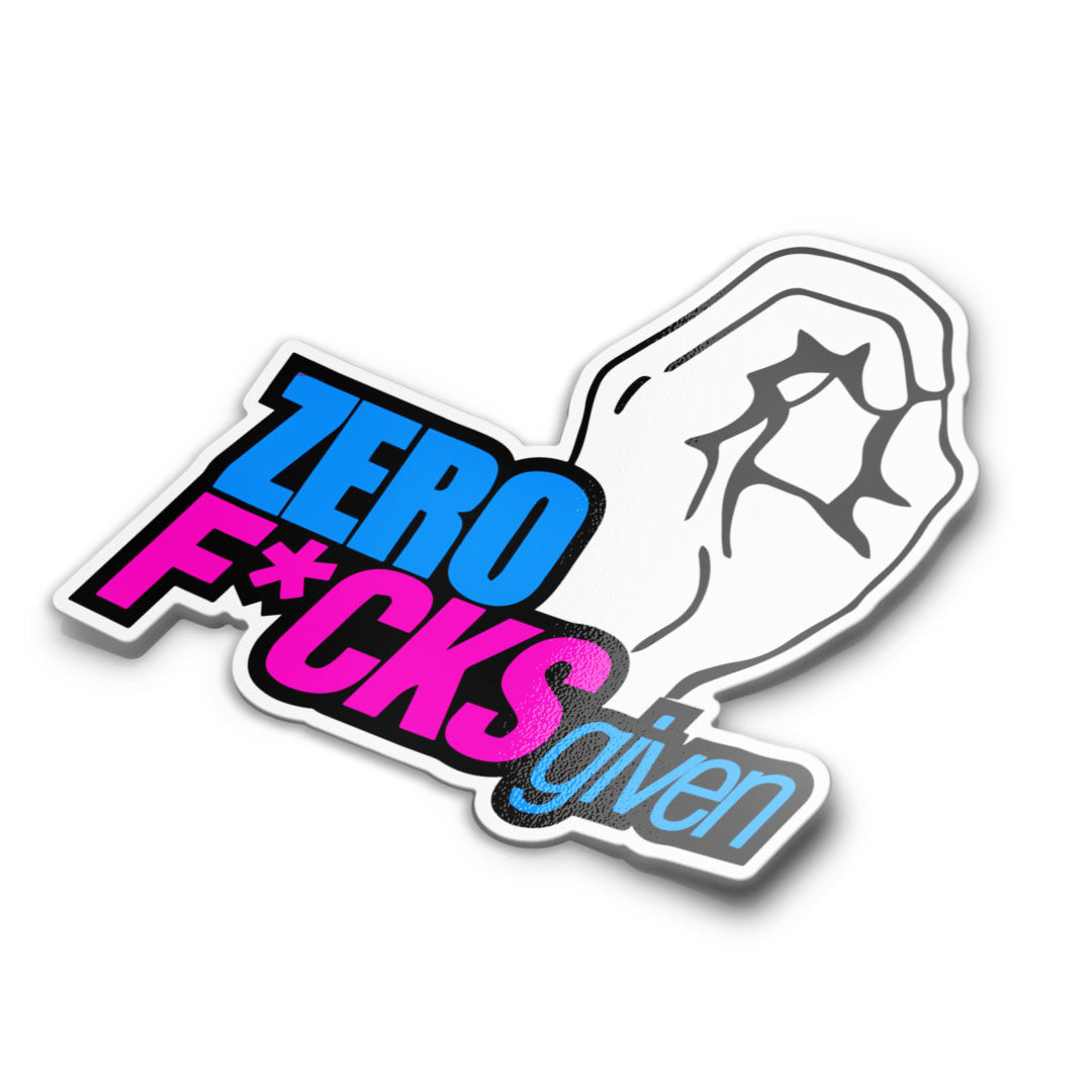 ZERO F*CKS GIVEN STICKER